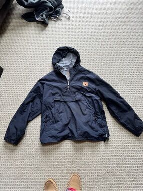 Weatherproof Black and Orange Logo Mesh-Lined Jacket